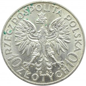 Polska, II RP, Głowa kobiety, 10 złotych 1932, bez znaku mennicy, Warszawa