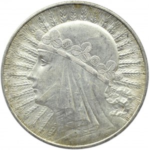 Polska, II RP, Głowa kobiety, 10 złotych 1932, ze znakiem mennicy, Warszawa