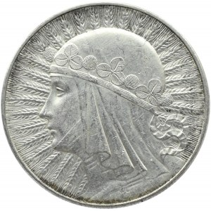 Polska, II RP, Głowa kobiety, 10 złotych 1932, ze znakiem mennicy, Warszawa