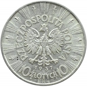 Polska, II RP, Józef Piłsudski, 10 złotych 1937, Warszawa