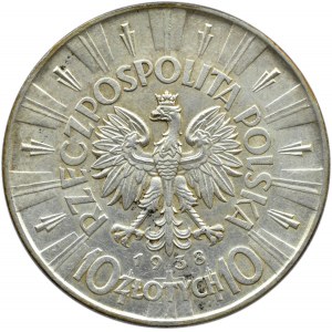 Polska, II RP, Józef Piłsudski, 10 złotych 1938, Warszawa