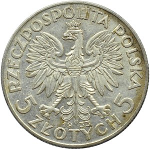 Polska, II RP, Głowa kobiety, 5 złotych 1933, Warszawa