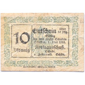 Schubin, Szubin, 10 pfennig 1918