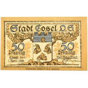 Cosel, Kozanów, 50 pfennig 1921, UNC