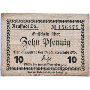 Neustadt, Prudnik, 10 pfennig 1919, numer 156475