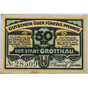 Grottkau, Grotków, 50 pfennigów , UNC