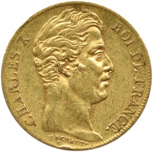 Francja, Karol X, 20 franków 1827 A, Paryż