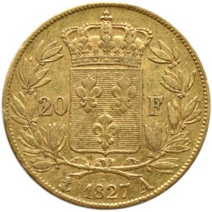 Francja, Karol X, 20 franków 1827 A, Paryż