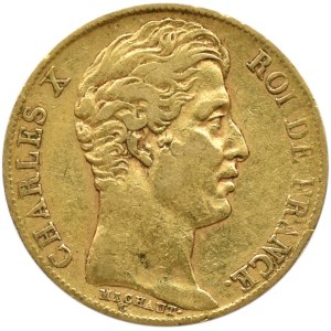 Francja, Karol X, 20 franków 1828 A, Paryż