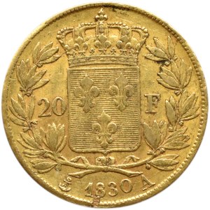 Francja, Karol X, 20 franków 1830 A, Paryż