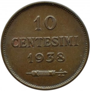 San Marino, 10 centesimi 1938 R, Rzym