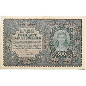 Polska, II RP, Jadwiga, 500 marek 1919, I Serja BZ
