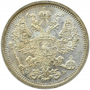 Rosja, Mikołaj II, 20 kopiejek 1906 EB, Petersburg, UNC