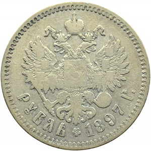 Rosja, Mikołaj II, 1 rubel 1897 **, Bruksela