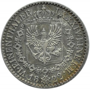 Niemcy, Prusy, Fryderyk Wilhelm III, 1/6 talara 1822 A, Berlin