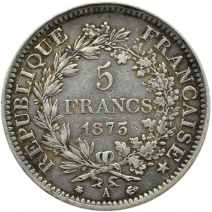 Francja, Republika, 5 franków 1873 A, Paryż