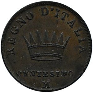 Włochy, Napoleon Bonaparte, 1 centesimo 1811 M, Mediolan