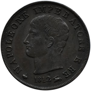 Włochy, Napoleon Bonaparte, 1 centesimo 1812 M, Mediolan