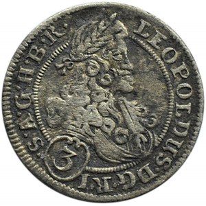 Śląsk, Leopold, 3 krajcary 1705 FN, Opole