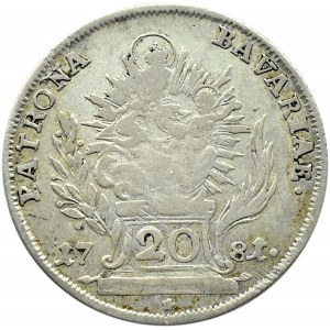 Niemcy, Bawaria, Karol Teodor, 20 krajcarów 1781, Monachium