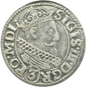 Zygmunt III Waza, 3 krajcary koronne 1616, herb Adwaniec, Kraków