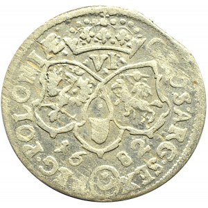 Jan III Sobieski, szóstak 1682, Bydgoszcz, duża 2 w dacie, 10 klejnotów w koronie