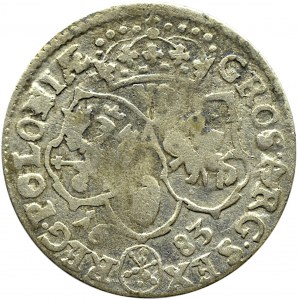 Jan III Sobieski, szóstak 1683 TLB, Bydgoszcz, herb Jelita, 10 klejnotów w koronie