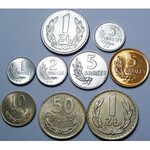 Polska, PRL, zestaw monet w klaserze Fischera 1949-72