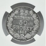 Mikołaj I, 25 kopiejek/ 50 groszy 1846 MW, Warszawa, NGC MS61