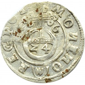 Zygmunt III Waza, półtorak 1616, Bydgoszcz, herb Adwaniec, odwrócone litery N
