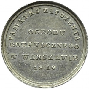 Zabór Rosyjski, Warszawa, Józef Majnert medal Ogród Botaniczny 1819, BARDZO RZADKI RRRR!