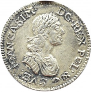 Jan II Kazimierz, Żeton/medal Abdykacja króla 1668, srebro, BARDZO RZADKI RRRR!