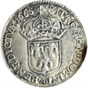 Jan II Kazimierz, Żeton/medal Abdykacja króla 1668, srebro, BARDZO RZADKI RRRR!