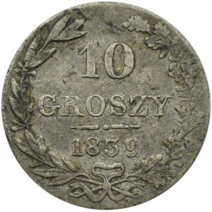 Mikołaj I, 10 groszy 1839 MW, Warszawa, niski nakład