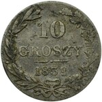 Mikołaj I, 10 groszy 1839 MW, Warszawa, niski nakład