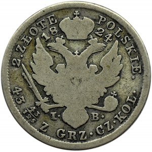 Aleksander I, 2 złote 1824 I.B., Warszawa