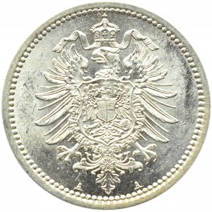 Niemcy, Prusy, 50 pfennig 1876 A, Berlin, wybitny menniczy egzemplarz