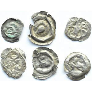 Brakteaty, lot 6 sztuk, II połowa XII wieku (4)
