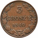 Mikołaj I, 3 grosze 1840 MW, Warszawa