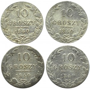 Mikołaj I, lot 10 groszy 1840 MW, Warszawa