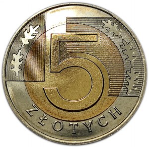 Polska, III RP, 5 złotych 2008, Warszawa, UNC (1)