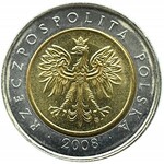 Polska, III RP, 5 złotych 2008, Warszawa, UNC (1)