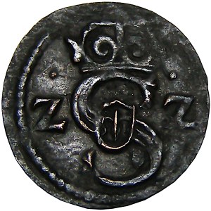 Zygmunt III Waza, denar 1622, Łobżenica (R4-R5)