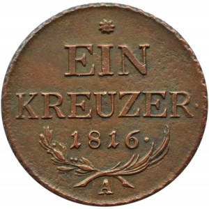 Austria, Franciszek II, 1 kreuzer (krajcar) 1816 A, Wiedeń