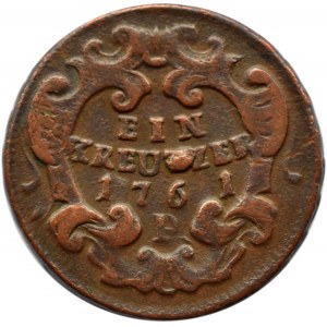 Austria, Maria Teresa, kreuzer (krajcar) 1761 P, Praga