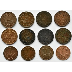 Austro-Węgry, Franciszek Józef I, lot miedzianych monet