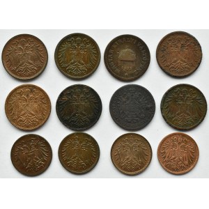 Austro-Węgry, Franciszek Józef I, lot miedzianych monet