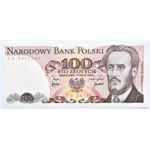 Polska, PRL, 100 złotych 1976, seria CB, Warszawa, UNC