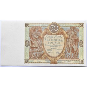 Polska, II RP, 50 złotych 1929, seria EL, Warszawa, UNC/UNC-