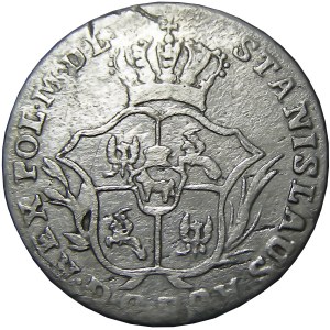 Stanisław A. Poniatowski, 2 grosze srebrne (półzłotek) 1771 F.S., Warszawa
